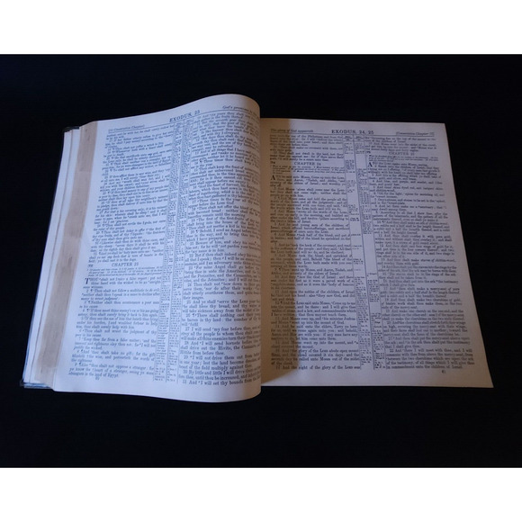 Vtg Hertel Holy Bible New Standard Reference Edition Blue Ribbon Leather 1965-66 - Picture 11 of 15